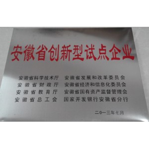 安徽省创新型试点企业